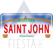 SAINT JOHN N.B. CAR SIZE LISENCE PLATE 15X30 CM