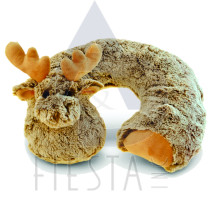 5099 - 11" Moose Fluffy Neck Pillow