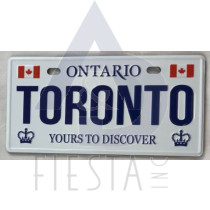 TORONTO LICENSE PLATE "TORONTO" 15X30 CM 