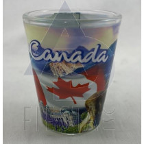 CANADA SHOT GLASS WITH PICTURES #3