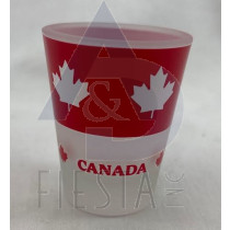 CANADA SHOT GLASS MAPLE LEAF'S BORDER AND CANADA…