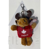 VANCOUVER PLUSH MOOSE WITH RED HOODIE WITH CLIMBER