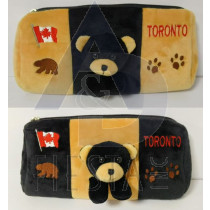 CANADA PLUSH RECTANGLE BLACK BEAR PENCIL CASE