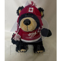 CANADA PLUSH 8" BLACK BEAR IN SWEATER