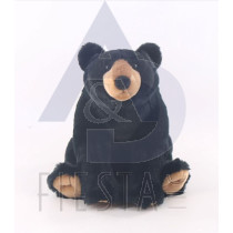 CANADA PLUSH 20 CM HAIRY BLACK GRIZZLY BEAR