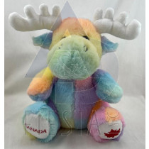 CANADA PLUSH 8" MOOSE RAINBOW COLORS