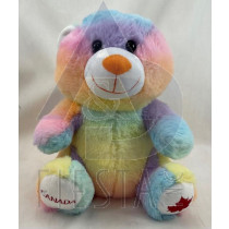 CANADA PLUSH 8" BEAR RAINBOW COLORS