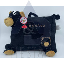 CANADA PLUSH BLACK BEAR 10.5"X8.5" HANGING PILLOW