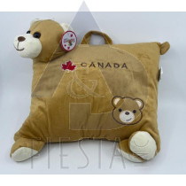 CANADA PLUSH BROWN BEAR 10.5"X8.5" HANGING PILLOW