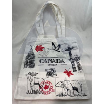 CANADA CANVAS SHOPPING BAG WITH ICON'S