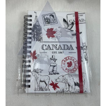 CANADA NOTE BOOK WITH ASSORTED ICON'S WITH SPIRAL 10.5 CM X 14.8 CM