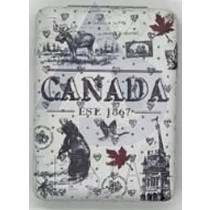 CANADA PU GLITTER FOLDABLE MIRROR WITH ASSORTED ICON'S
