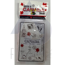 CANADA TINPLATE DOUBLE LAYER BORDER WITH ICONS MAGNET
