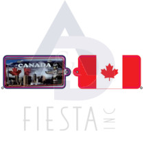 CANADA 2 SIDED SMALL LICENSE PLATE KEY CHAIN 