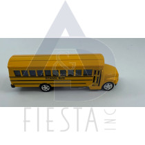 L'ACADIE 5.5" DIE CAST METAL PULL BACK YELLOW SCHOOL BUS