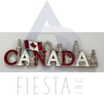 CANADA METAL COLORED CUT-OUT WITH LANDMARKS MAGNET