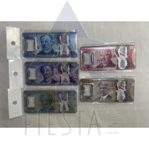 CANADA METAL BANK NOTES ASSORTED BOTTLE OPENER MAGNET