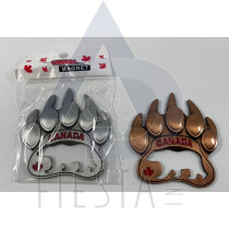 CANADA METAL BEAR CLAW WITH CUT-OUT BEAR SHAPE MAGNET