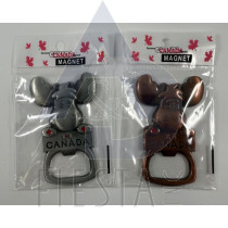CANADA METAL BEAR WITH BOTTLE OPENER MAGNET