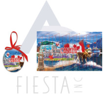 CANADA CHRISTMAS BALL WITH PICTURE IN BOX STYLE 1