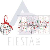 CANADA CHRISTMAS BALL WITH ICONS IN BOX