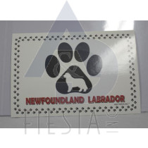 NEWFOUNDLAND LABRADOR POSTCARD PAW PRINT