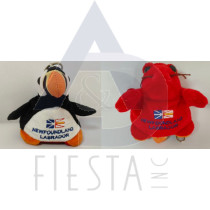 NEWFOUNDLAND LABRADOR PLUSH SMALL FLIP PUFFIN & LOBSTER WITH KEY RING