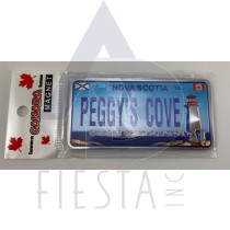 NOVA SCOTIA LICENSE PLATE WITH "PEGGY'S COVE" 10X5 CM "FOIL" MAGNET