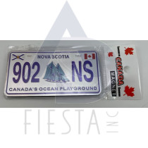 NOVA SCOTIA LICENSE PLATE WITH "902 NS" 10X5 CM "FOIL" MAGNET