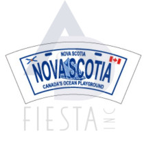 NOVA SCOTIA LICENSE PLATE FROSTED SHOT GLASS