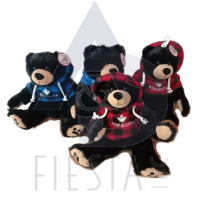 NOVA SCOTIA PLUSH 8.5" BLACK BEAR IN HOODIE