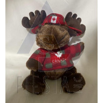 NOVA SCOTIA PLUSH 8" MOOSE WITH HAT & T-SHIRT