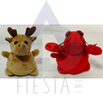 NOVA SCOTIA PLUSH SMALL FLIP LOBSTER & MOOSE WITH KEY RING