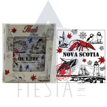 NOVA SCOTIA 6 OZ. WHITE FLASK WITH ICONS