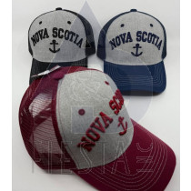 NOVA SCOTIA ACRYLIC CAP 3D "NOVA SCOTIA" AND 3D ANCHOR WITH MESH ASSORTED COLORS