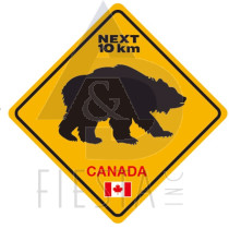 CANADA DIAMOND SHAPE BEAR STICKER IN BOX