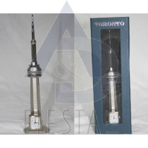 TORONTO CN TOWER WITH CLOCK STAND IN BLUE GIFT BOX