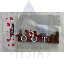 TORONTO METAL COLORED CUT-OUT WITH LANDMARKS MAGNET