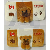 TORONTO PLUSH RECTANGLE BROWN BEAR PENCIL CASE