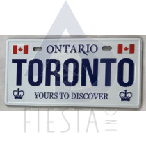 TORONTO BIKE LICENSE PLATE "TORONTO"