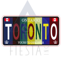TORONTO LARGE SIZE LICENSE PLATE "TORONTO" MULTI DARK COLOR 30X15 CM