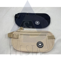 CANADA POLYESTER WAIST BAG 25.5X13.3 CM WITH 2 ZIPPERS WITH LOGO STYLE 3 ASSORTED COLORS