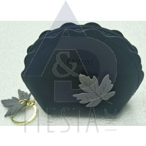 CANADA PU LEATHER 12X9X4.5 CM SHAPED COIN PURSE WITH MAPLE LEAF AND KEY RING WITH MAPLE LEAF