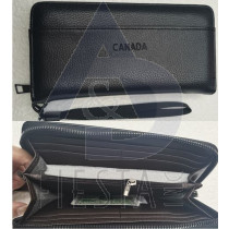 CANADA PU LEATHER 19.5X10X2.5 CM WRIST WALLET WITH "CANADA"