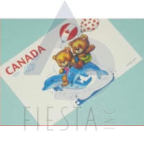 CANADA POSTCARD BEAR WITH DOLPHIN