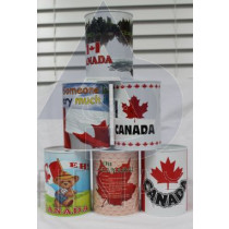 CANADA METAL PIGGY BANK 6 ASSORTED