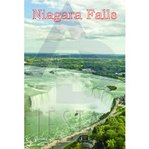 NIAGARA FALLS POST CARD AERIAL VIEW OF THE HORSESHOE FALLS 2