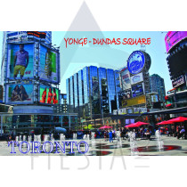 TORONTO POSTCARD YONGE & DUNDAS SQUARE 