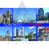 TORONTO POSTCARD DOWNTOWN LANDMARKS 