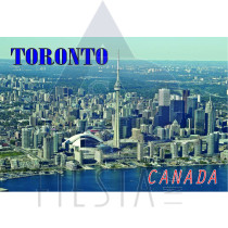 TORONTO POST CARD AERIAL VIEW OF DOWNTOWN TORONTO 